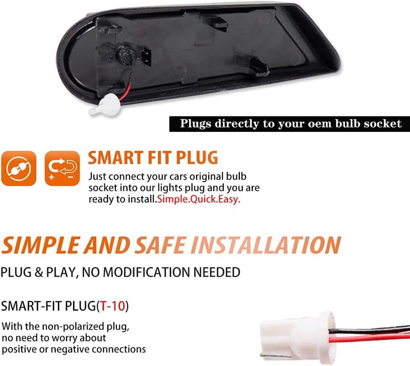 ADIIL Union Jack Style Smoked Lens Amber Side Marker Indicator LED for Mini Cooper R55 R56 R57 R58 R59 - Image 4