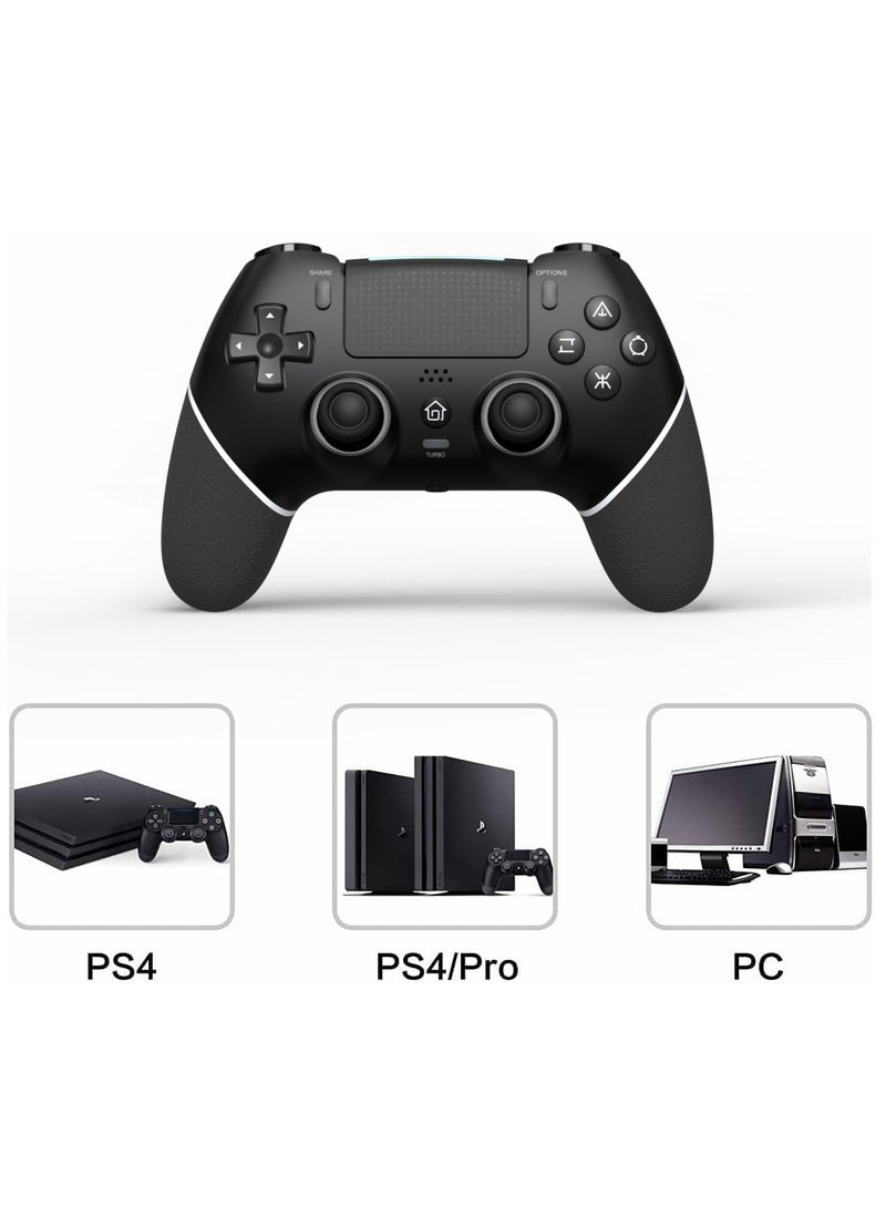 Wireless Controller for PS4 with USB Cable, 1000mAh Battery, Dual Vibration, 6-Axis Motion Control, 3.5mm Audio Jack, Multi Touch Pad, Share on, Controller Joystick Compatible with PS4/Slim/Pro/PC - Image 2