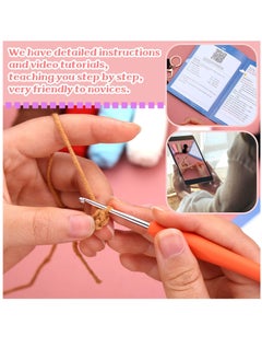 Excefore Crochet Kits for Beginners Adults, Beginner Knitting Kit, Crochet Set for Beginners with Brown Puppy, Crochet Yarn, Storage Bag, Crochet Keychain, Step-by-Step Instructions Video, Brown  - Image 3