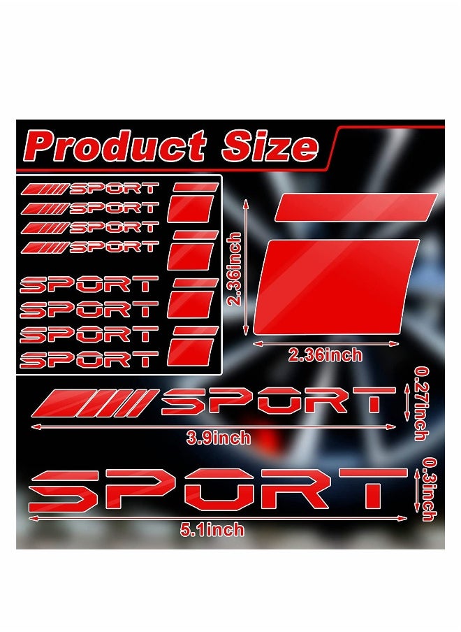 Generic Wheel Rim Decal Stripes Set Sport Emblem Reflective Stickers, Auto Racing Sport Logo Decals Waterproof Wheel Stripe Car Rim Stripes for 18-21 Inch Wheels Tire Rim Safety Decoration12 Pcs  - Image 3