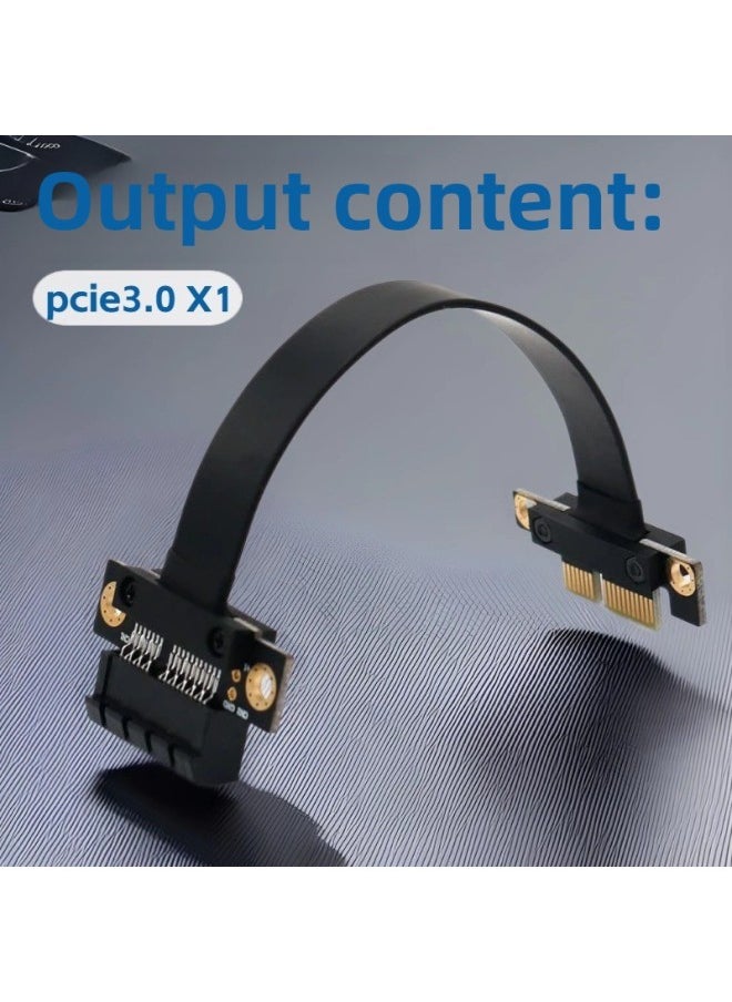 Generic - PCI-E PCI Express 1X To 1X Slot Vertical Card Converter Extension Ribbon Adapter-Color:3.0 -1X-30CM - Image 1