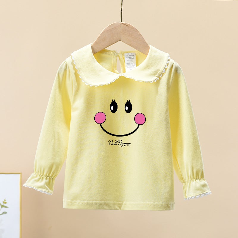 2022 Spring New Children'S Coat Girls Cartoon Bottoming Shirt Korean T-Shirt Baby Clothes A Generation Of Hair - Image 1
