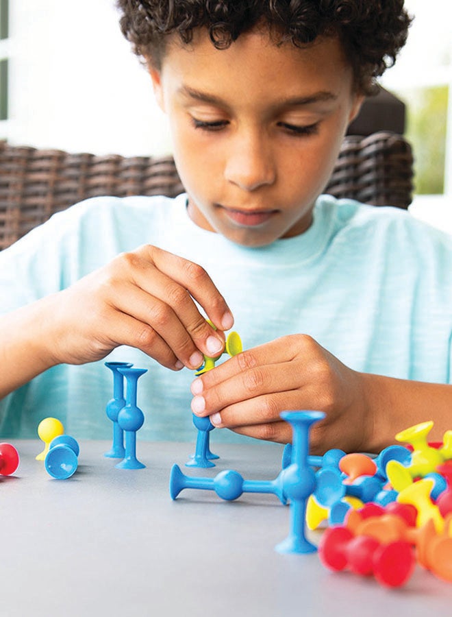 Fat Brain Toys Fat Brain Toys Squigz Starter Set 24pc Creative Suction Construction Toy Educational STEM Sensory Building Set for Boys & Girls Ages 3+Flexible Connectors for Fine Motor Skills & Open-Ended Play - Image 5