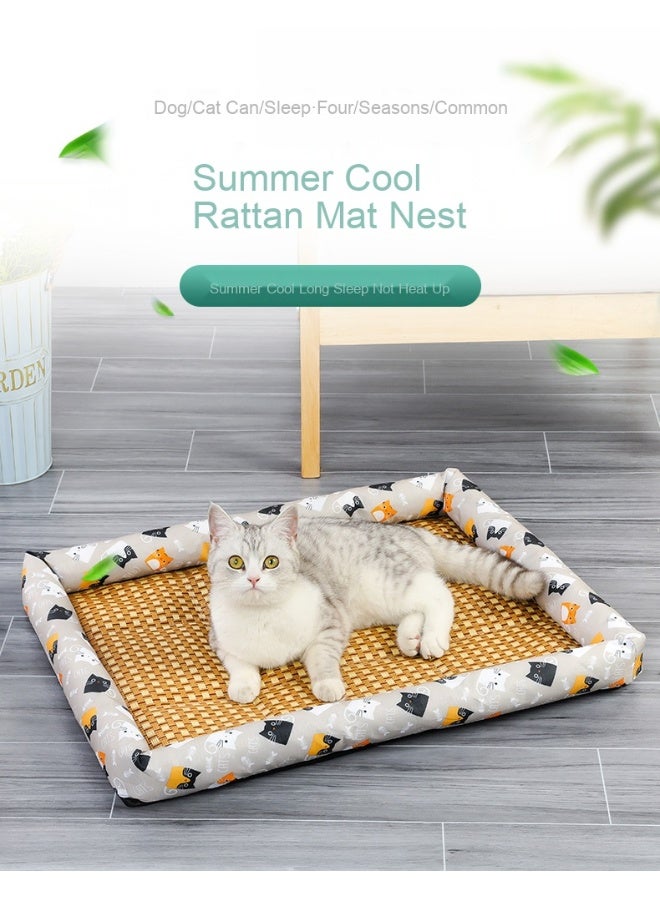 حصيرة صيفية لل 50*40 سم، تصميم مريح وبارد لتهوية وتفريغ الحرارة، مناسبة للقطط والكلاب بوزن 8 أرطال. - Image 3