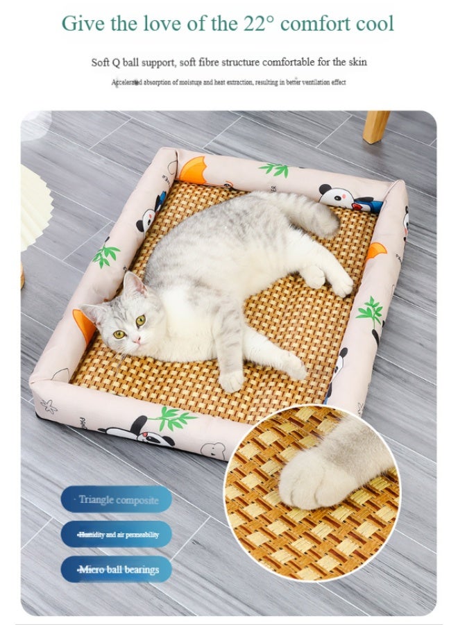 حصيرة صيفية لل 50*40 سم، تصميم مريح وبارد لتهوية وتفريغ الحرارة، مناسبة للقطط والكلاب بوزن 8 أرطال. - Image 5