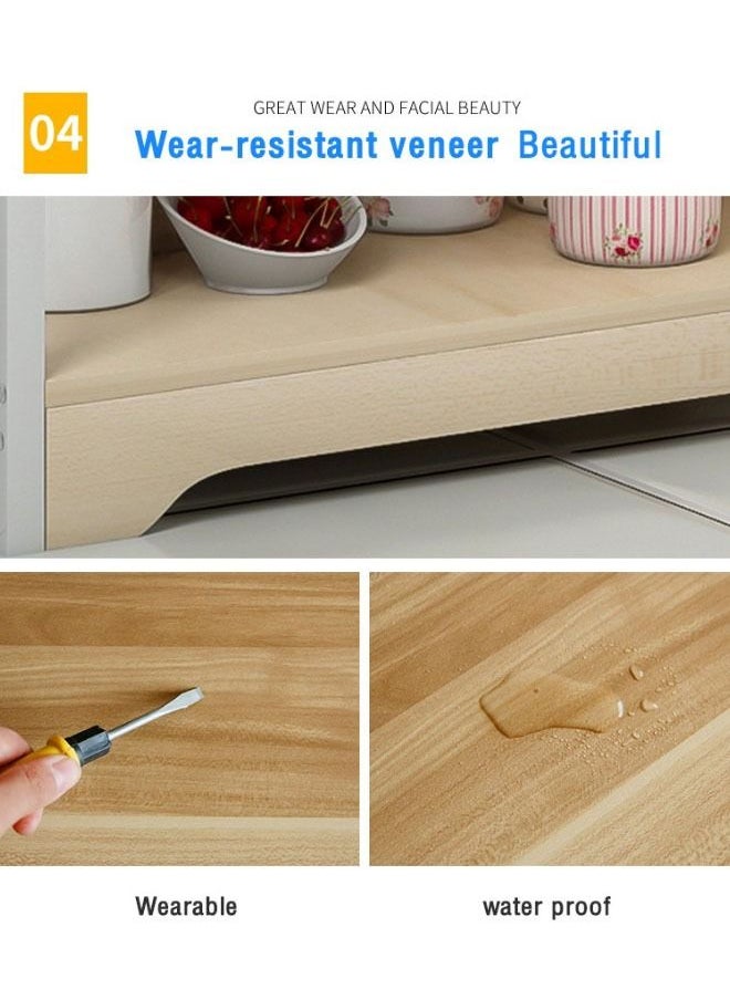 NKX 3 Layer Kitchen Shelf Wooden Microwave Oven Storage Rack  - Image 3