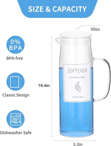 KitHero Laundry Detergent Dispenser Set with Labels and Handle for Laundry Room Organization and Storage- Easy Pour 2 Pack 50 oz Liquid Laundry Containers for Laundry Room Decor, Farmhouse Decor - Image 4