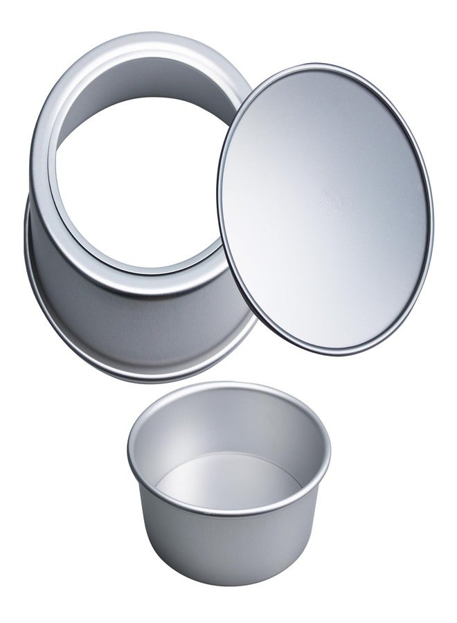 esahpss Cake Pan With Removable Or Solid Bottom, Nonstick Qi Feng Cake Mold,Aluminum Alloy, Thickened, For Bakery Or Home Use, Round Baking Mold, Sold In Sets Of 3,Sizes 4/6/8 Inches - Image 4