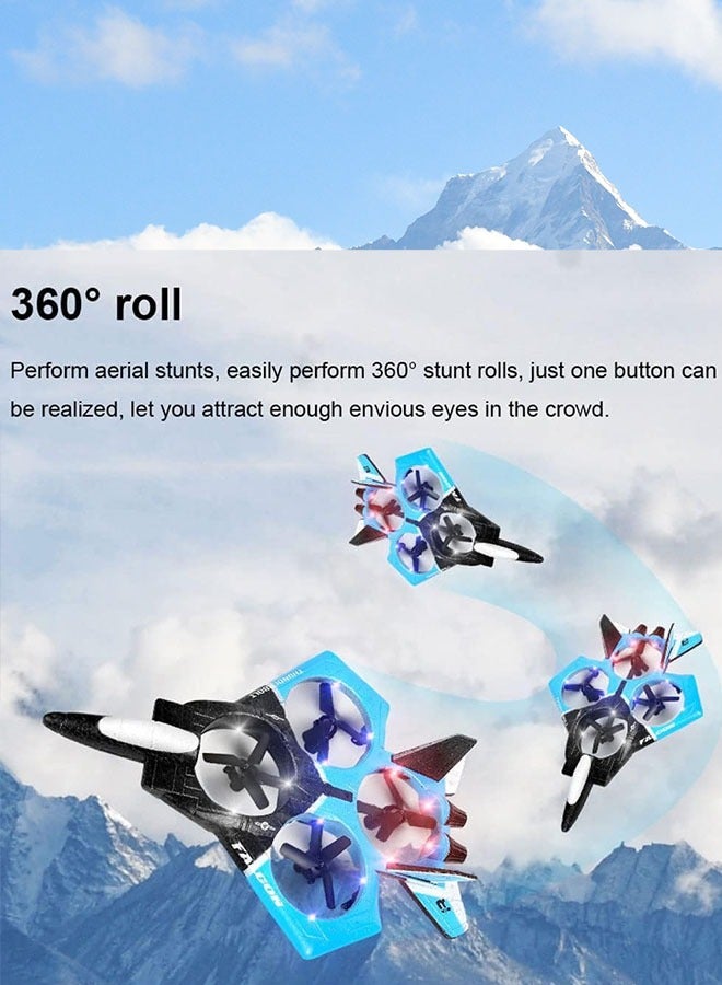 Eworld Remote Control Fighter Plane Drone with Gravity Sensor, 2.4GHz Four-Axis Drone for Aerial Photography and Stunts, Remote-Controlled Combat Aircraft with Gesture Control Watch for Ages 14+ - Image 5