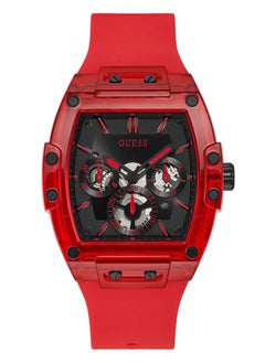 GUESS Men's Analog Round Shape Silicone Wrist Watch GW0203G5 - 43 Mm  - Image 1