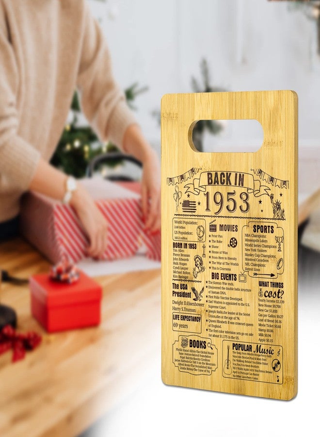 KERAOO 73th Birthday Gifts For Women or Men, Back In 1953 Cutting Board 73th Birthday Decorations, 73 Year Old Anniversary Birthday Gifts - Image 5