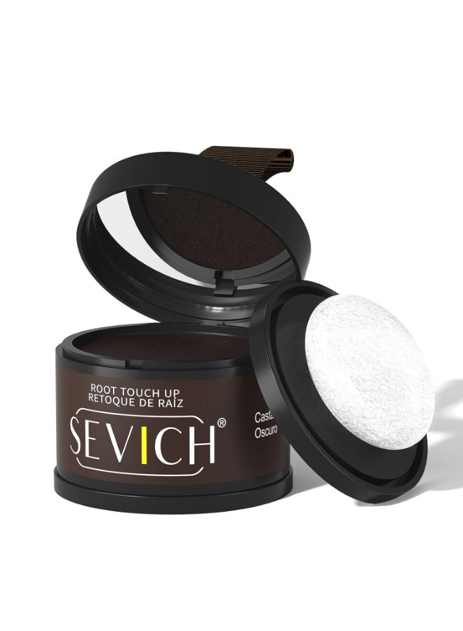 Sevich Instantly Hairline Shadow Hairline Powder, Quick Cover Grey Hair Root Concealer, Eyebrows & Beard Line, Hair Root Touch Up for Thinning Grey Hairline, Windproof&Sweatproof, Dark Brown - Image 1