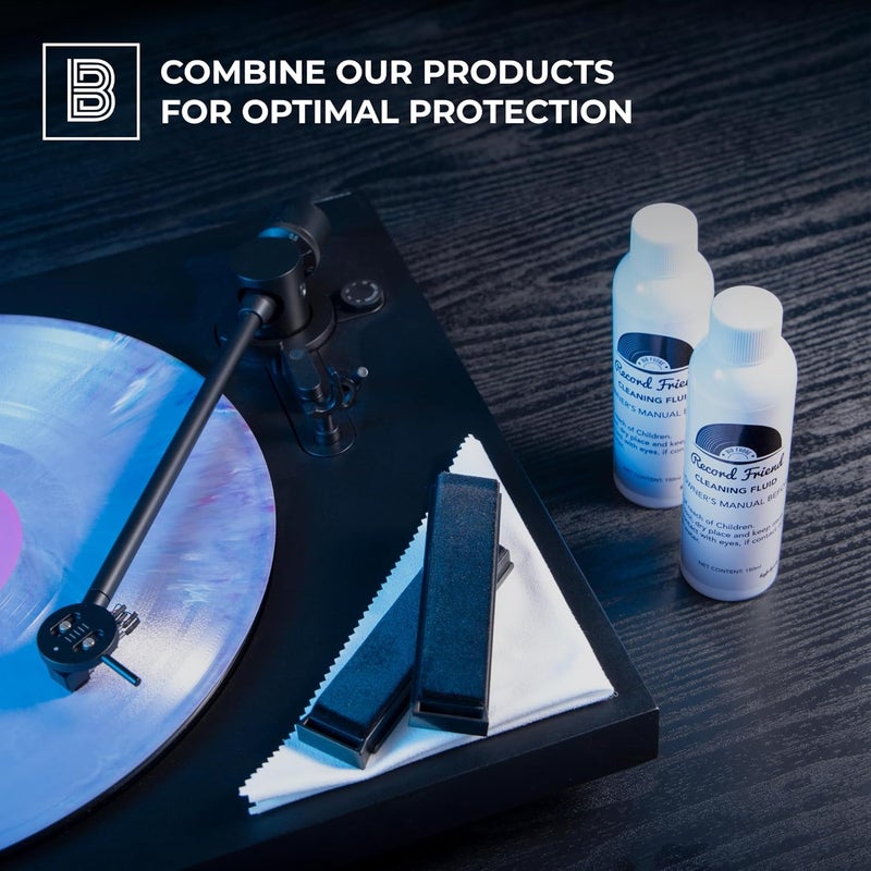 BIG FUDGE Vinyl Record Cleaning Kit for Vinyl Records - Includes Cleaning Machine & Vinyl Record Cleaning Care Solution - Microfiber Cloth & Rack for Record Player Accessories - Image 5