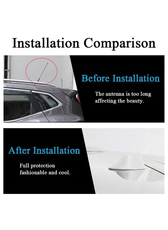 ASUBHA Car Shark Fin Antenna Cover, Stylish Shark Antenna for Car Decorations, Waterproof Antenna Cover Replacement Automotive Exterior Accessories for Signal Stabilization - Image 4