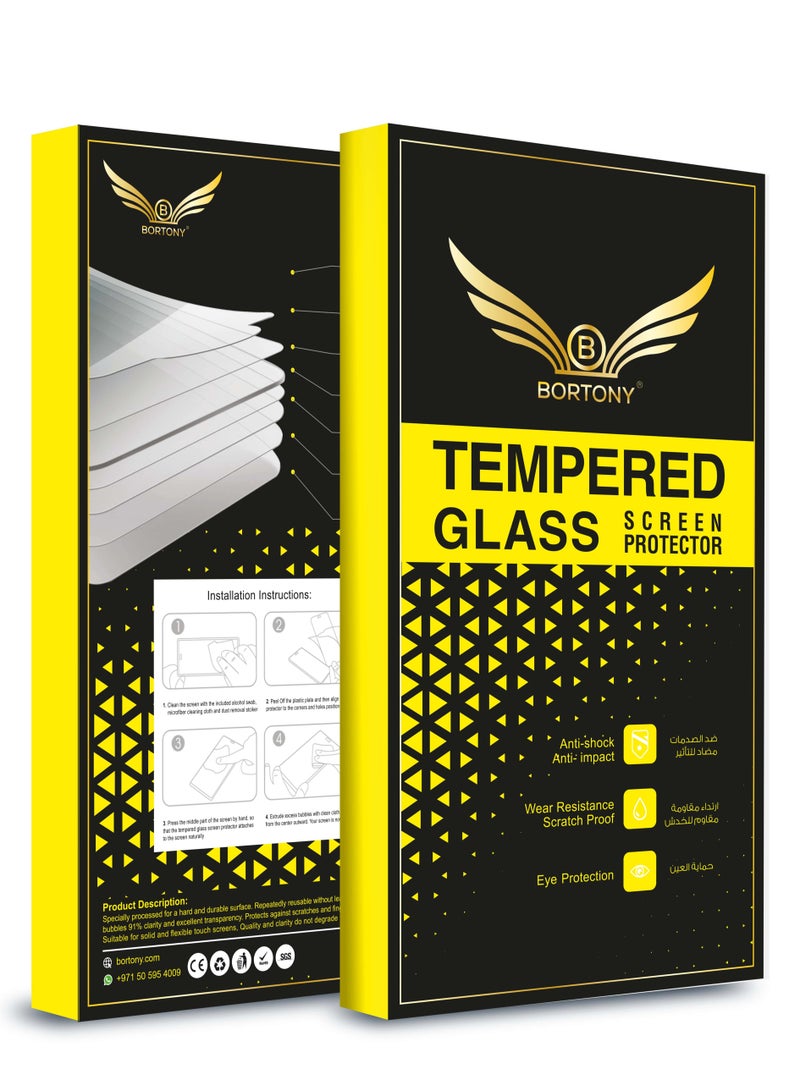 BORTONY 2-Pack Super Shieldz 3D Tempered Glass Screen Protector For OnePlus Nord N100 Clear/Black - Image 3