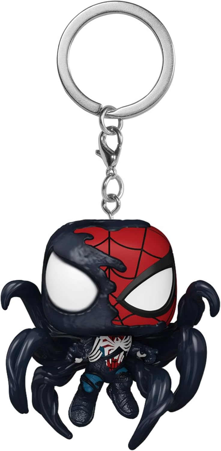 Funko Funko Pop Keychain SM2VG  SpiderMan  Advanced Suit 20 Symbiote Takeover  Spiderman 2 Video Game Novelty Keyring  Collectable Mini Figure  Stocking Filler  Gift Idea  Official Merchandise  - Image 1