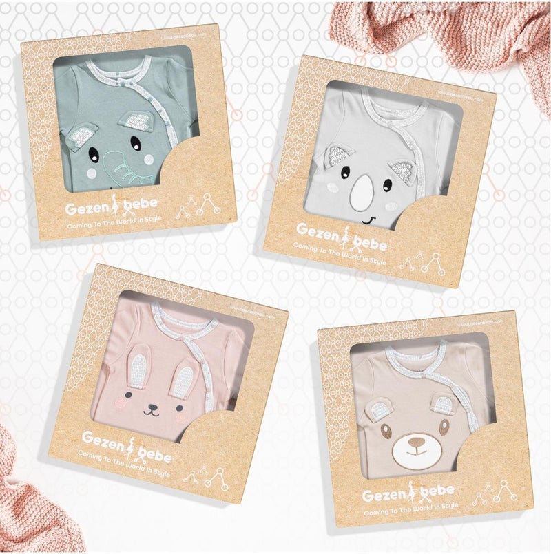Gezenbebe Hero Long Sleeve Embroidered Baby Romper Bunny  - Image 5