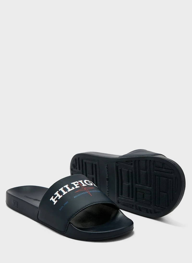 TOMMY HILFIGER Logo Print Flip Flop