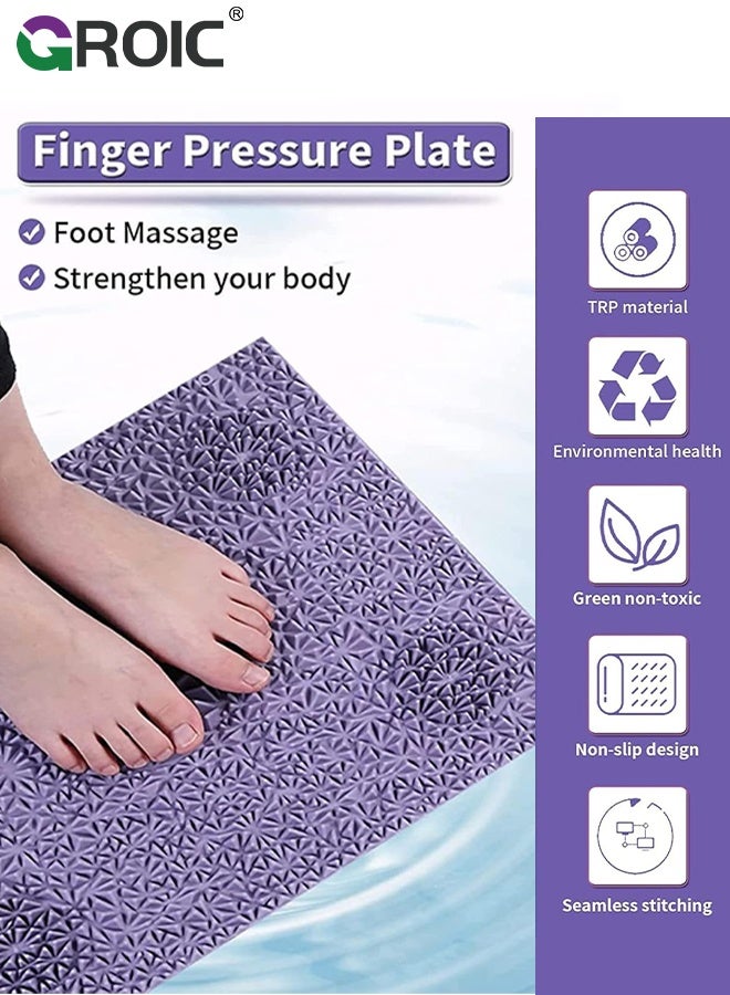 GROIC 4 Pcs Foot Massage Mats, Feet Massage Pad Anti Slip Outdoor Massage Mat, Reflexology Walk Massage Mat Multifunctional Relaxing Pressure Leg Pain Tool for Massager Health Care - Image 3
