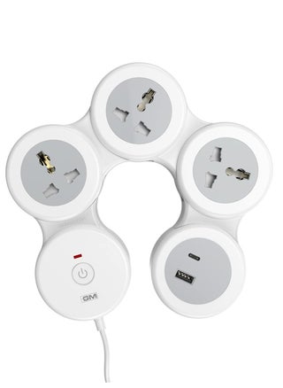 GM 4+1 G-Hoop Spike Guard with C & A Type USB-Master Switch,Indicator, Safety Shutter, 1.8 Mtr Wire with Overload Protection 3 International sockets & 2 USB Port 1 C Type 1 A Type 3.1A… - pzsku/ZC93C9601F4205F6BFA5AZ/45/_/1716979247/af2da6f1-8bb2-4aca-8392-ccd49e03f4b9