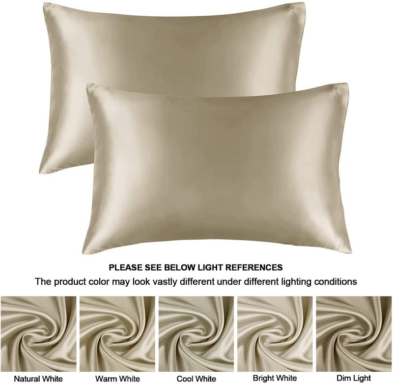 بيديليت وضع وسادة ساتين بيدليت للشعر والبشرة الملكة وسادة مجموعة من 2 عبوة سوبر ناعم ناعم حريري وسادة مع إغلاق الظرف (20x40 بوصة) - Image 5