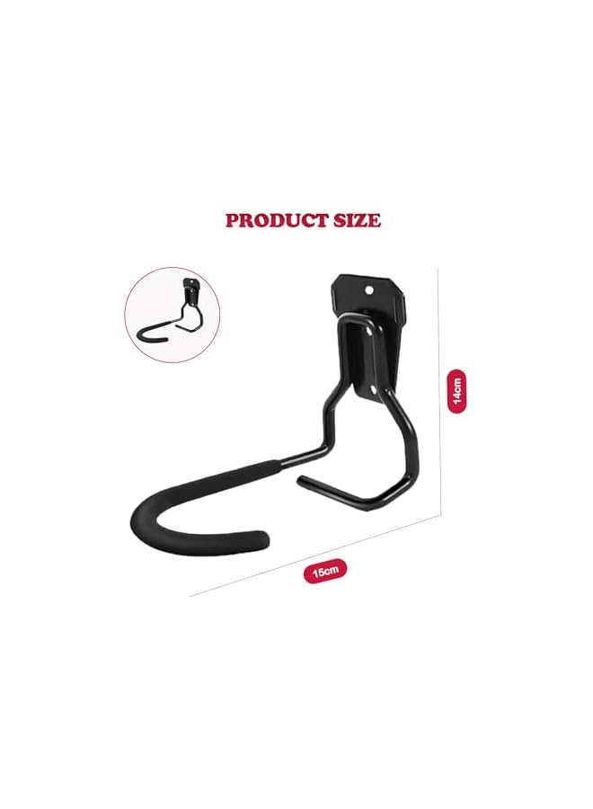S-TOP Bike Wall Hanger, Garage Bike Wall-mounted Storage Rack Bicycle Display Stand, Space-saving Vertical Bike Hanger - Image 3