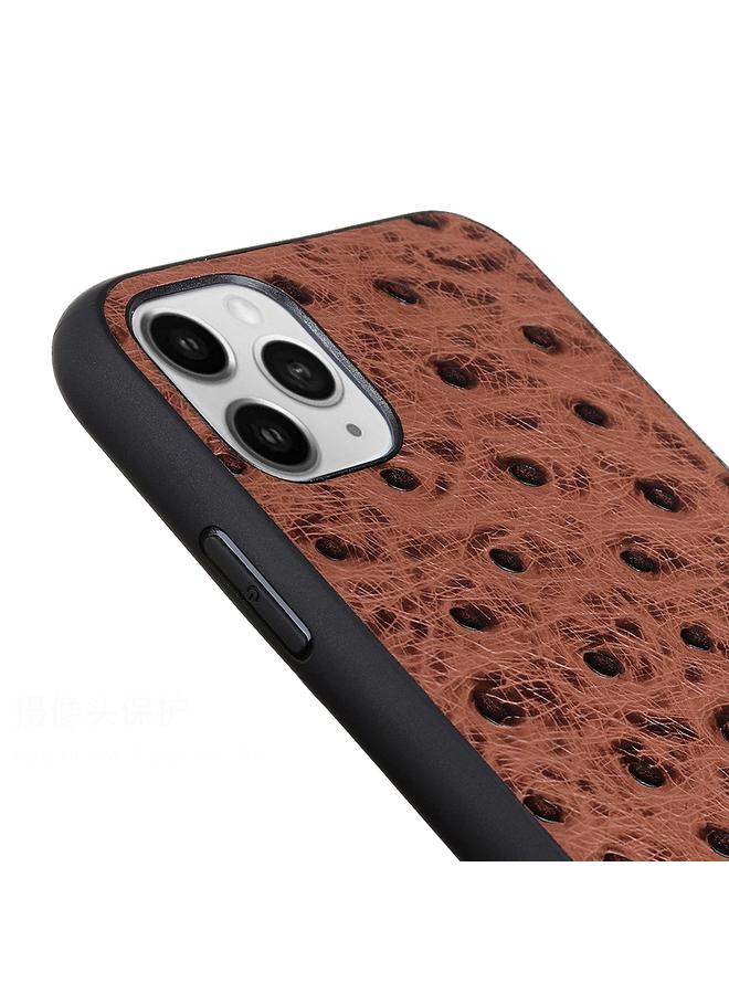 اس-توب جراب لهاتف iPhone 11 مصنوع من جلد النعام الأصلي وغطاء واقٍ - Image 5