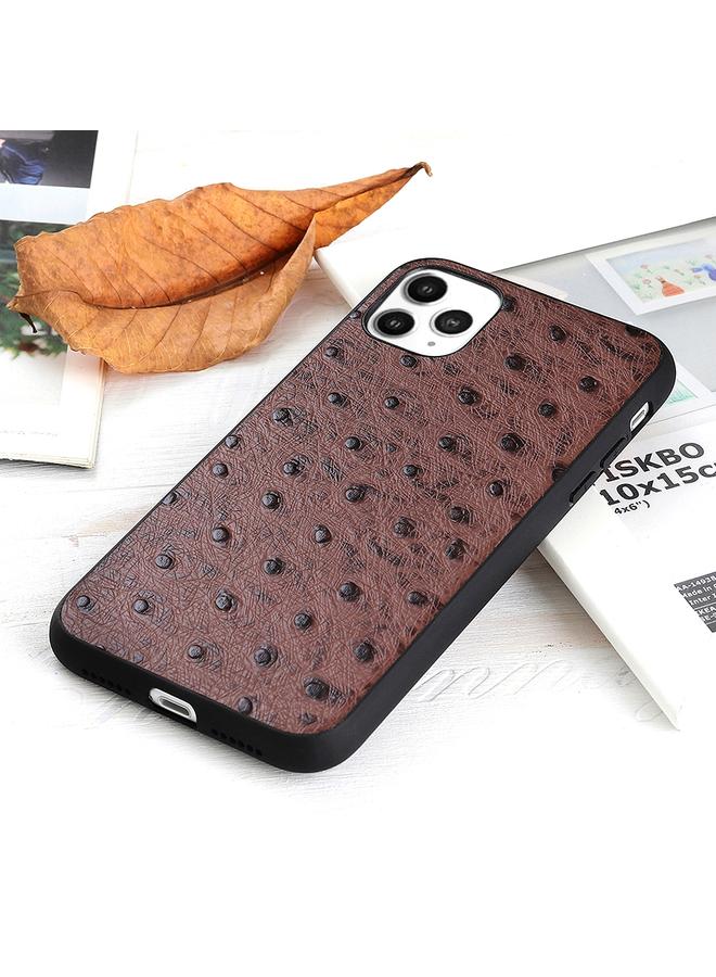 اس-توب جراب لهاتف iPhone 11 مصنوع من جلد النعام الأصلي وغطاء واقٍ - Image 2