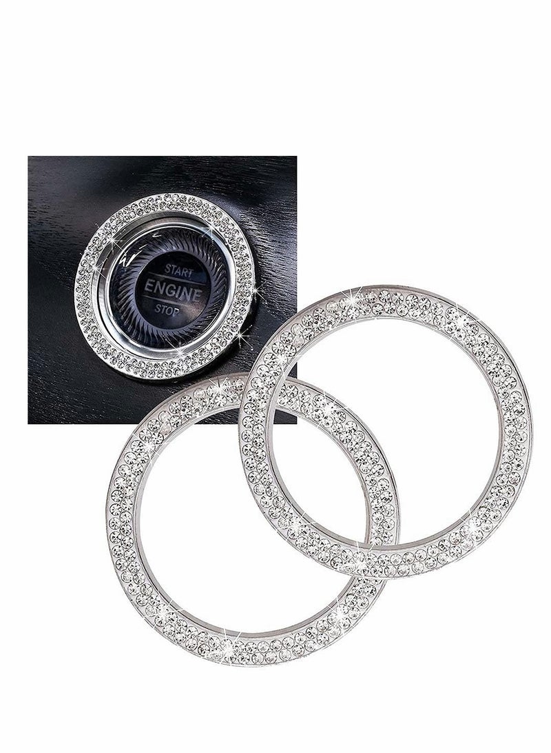 Excefore 2pcs Car Starter Button Decorative Sticker - Image 1