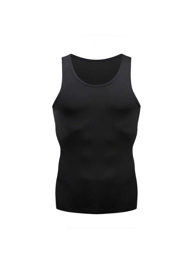 Men Sport Gym Tank Top Elastic Compression Sleeveless Shirts Man Quick Dry Running Singlet Training Fitness Vest Gym Clothing - Image 1