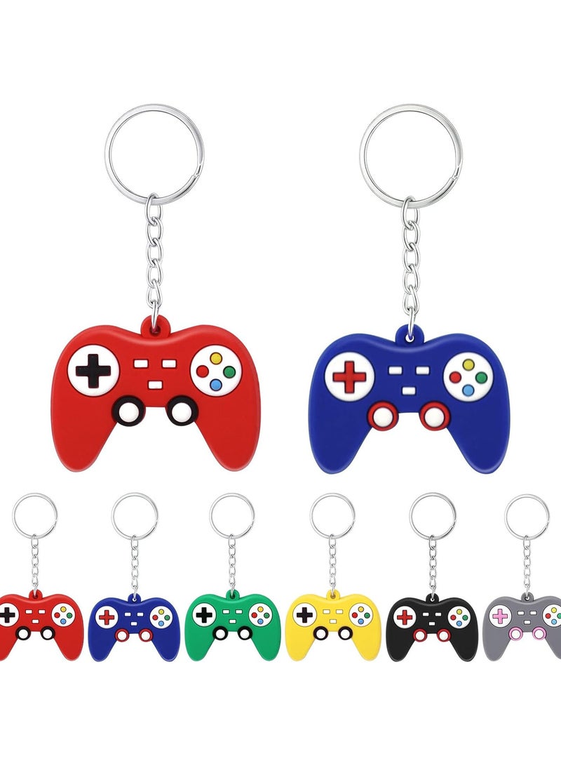 GGOOT 8pcs Gaming Keyring Gaming Keychain Gaming Party Bag Fillers Boys Keyrings Video Game Controller Keychains Gamepad Keychain Keyring Party Favours Video Game Party Favors Gamer Keychain - Image 2