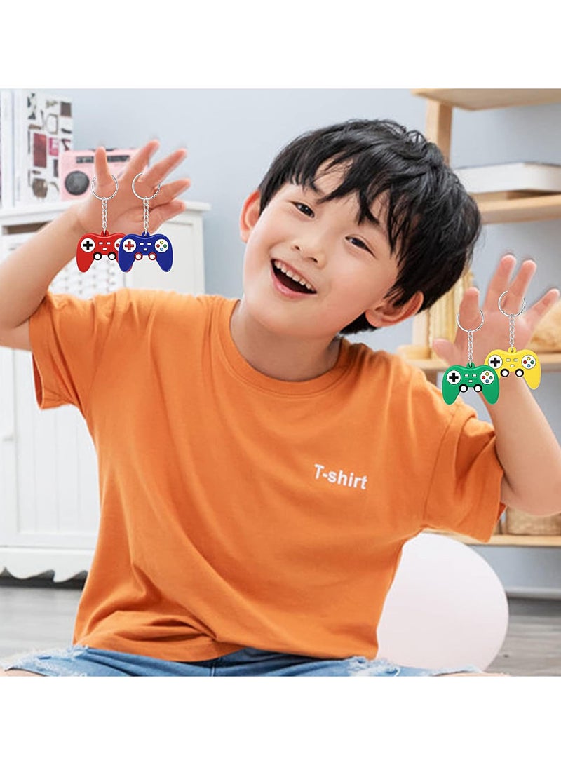 GGOOT 8pcs Gaming Keyring Gaming Keychain Gaming Party Bag Fillers Boys Keyrings Video Game Controller Keychains Gamepad Keychain Keyring Party Favours Video Game Party Favors Gamer Keychain - Image 4