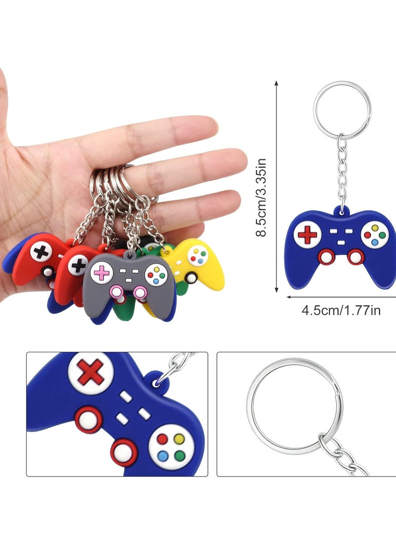 GGOOT 8pcs Gaming Keyring Gaming Keychain Gaming Party Bag Fillers Boys Keyrings Video Game Controller Keychains Gamepad Keychain Keyring Party Favours Video Game Party Favors Gamer Keychain - Image 3