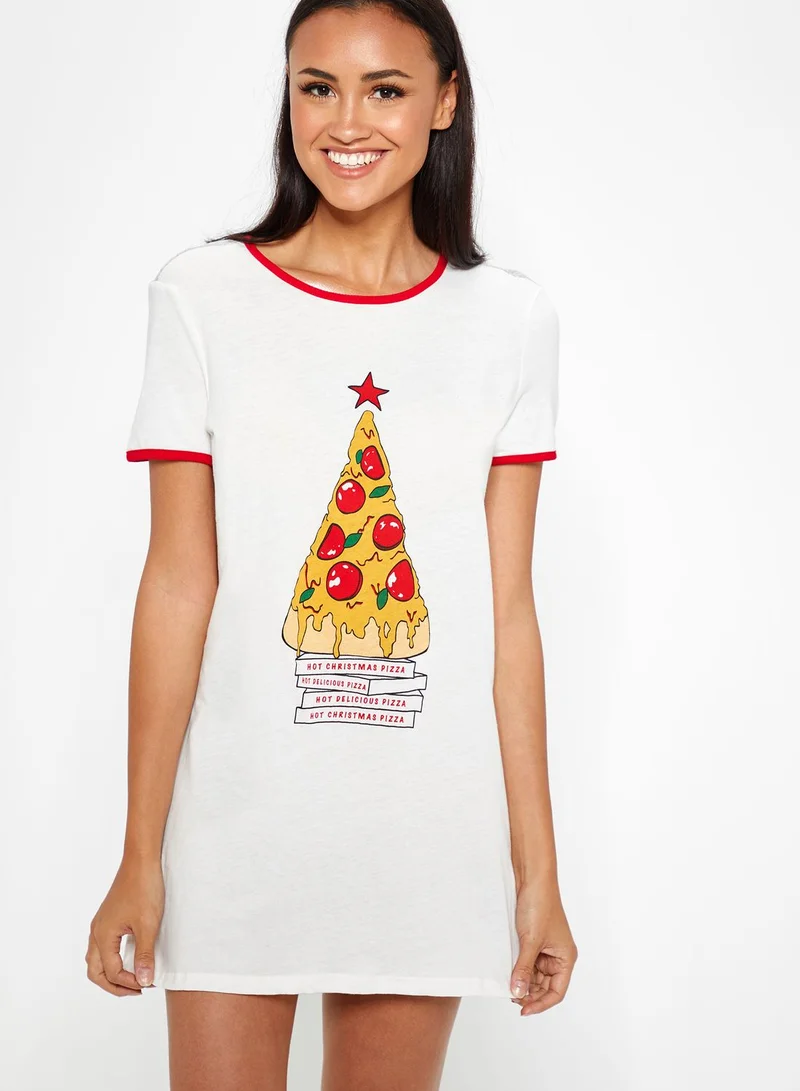 MinkPink Contrast Detail Christmas Nightdress