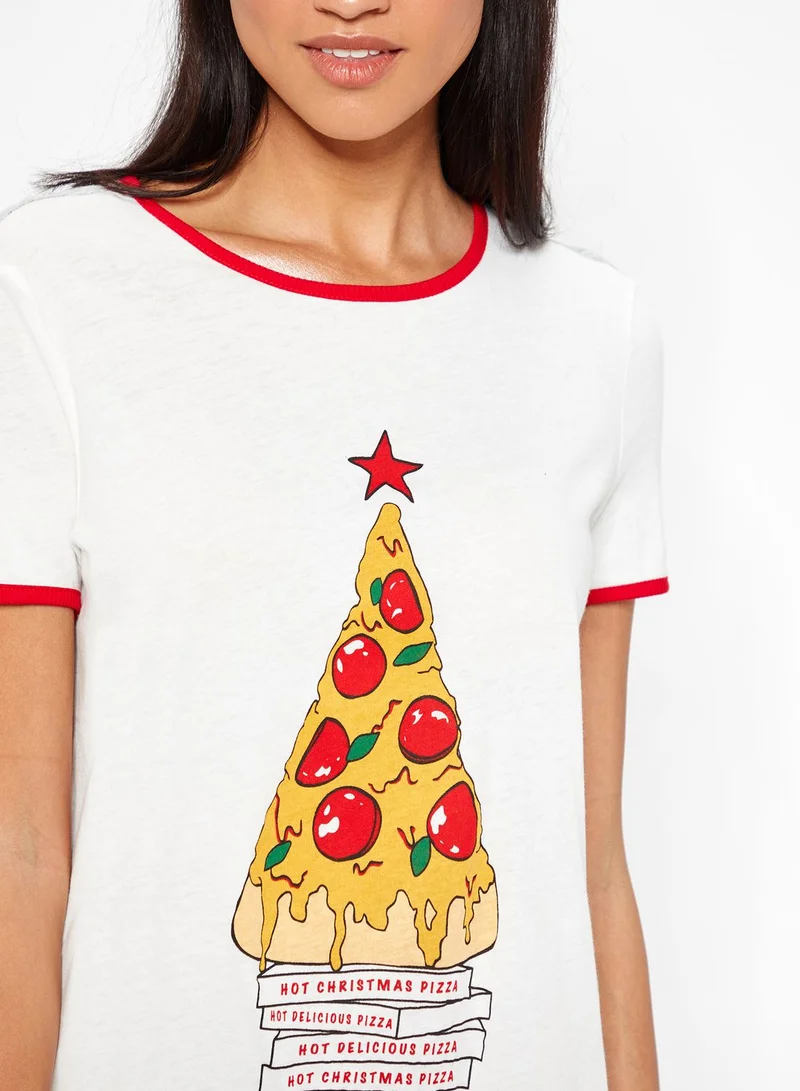 MinkPink Contrast Detail Christmas Nightdress