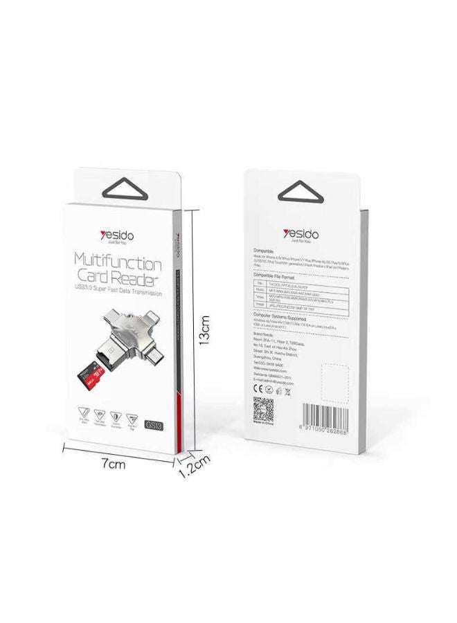 Yesido Yesido GS13 Multi function Card Reader with USB3.0 Super Fast Data Transmission - Image 3