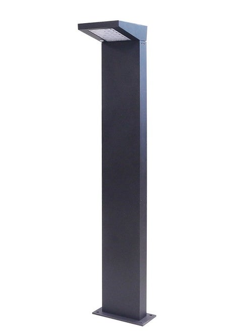 80cm Solar Bollard Automatic Rechargeable Modern Stylish LED Polished Outdoor Waterproof Aluminum Pedestal Lamp - Walkway Path way Garden Lawn Landscape - (Cool Natural/Warm)White 6000K/3000K