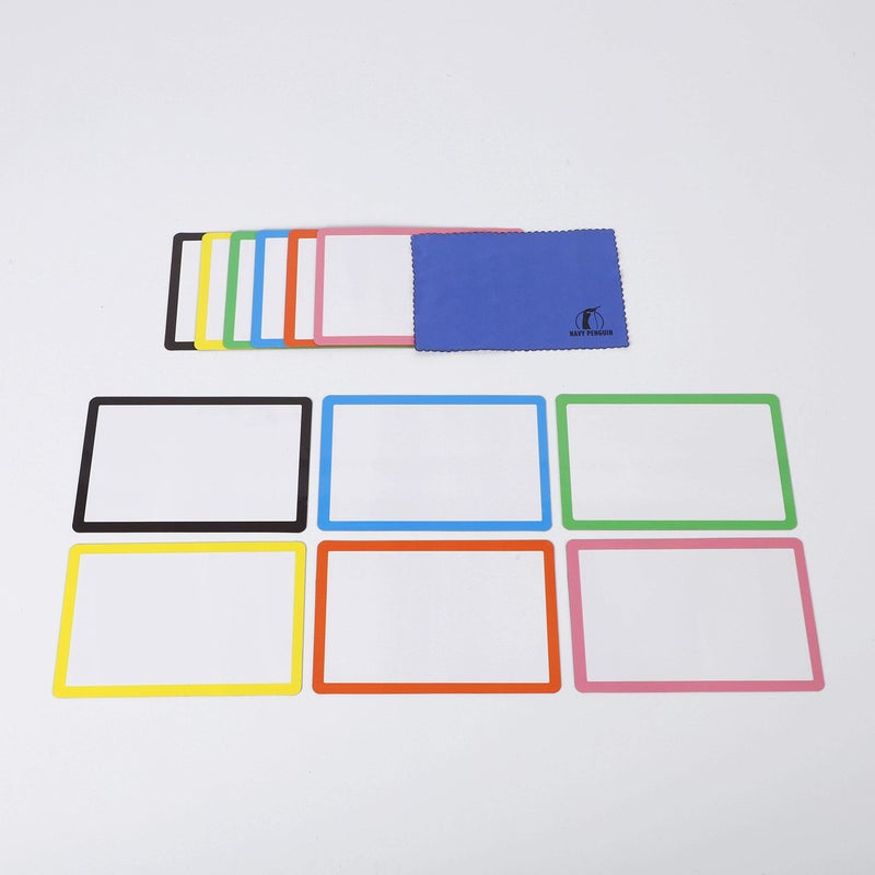 Navy Penguin Dry Erase Magnets Set - 12 Pack - 6x4 in Whiteboard Magnetic Planning Pads Labels - Small White Board Magnet Strips Name Tags for Home, Office and Classroom - Image 3
