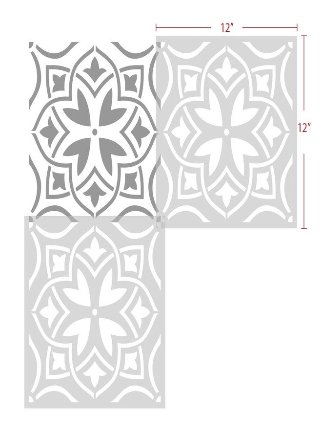 جي جي أس أس ديزاينز قوالب بلاط قابلة لإعادة الاستخدام من GSS Designs، مقاس 12×12 بوصة، قوالب أرضيات كبيرة للطلاء، قوالب جدران للطلاء، قوالب خرسانية لطلاء الفناء، قالب للجدران والأرضيات - Image 2