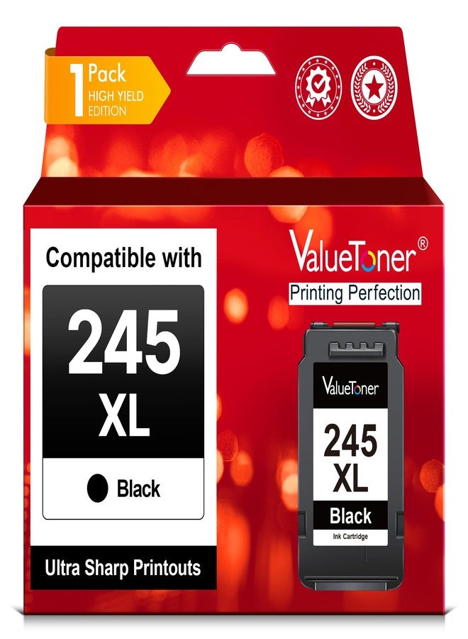 Valuetoner خرطوشة حبر طابعة مُعاد تصنيعها من Valuetoner، بديل لخرطوشة Canon PG-245XL وPG-243، للاستخدام مع طابعات Pixma MX492 وMX490 وMG2420 وMG2520 وMG2522 وMG2920 وMG2922 وMG3022 وMG3029 (1-أسود) - Image 1