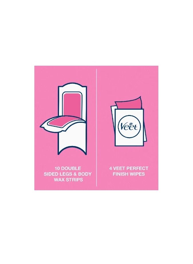 Veet Hair Removal Gel Wax Strips Dry Skin 20 Wax strips - Image 3
