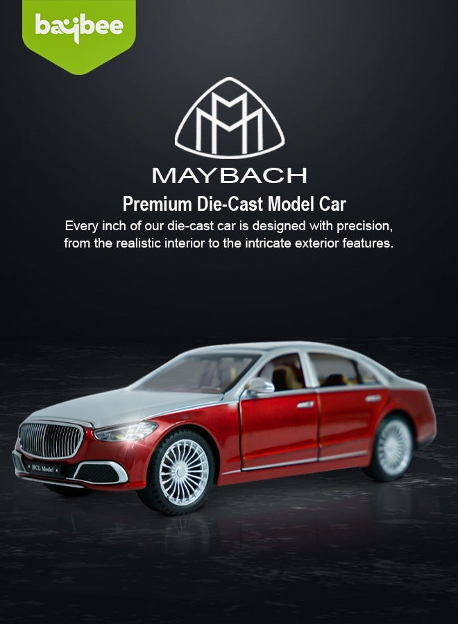 Baybee Diecast Metal 1:22 Mercedes-Benz Zinc Alloy Metal Die-cast Car Pullback Toy car with Openable Doors & Light Music Birthday Gifts for 3+ Years old Boys Kids - Image 2
