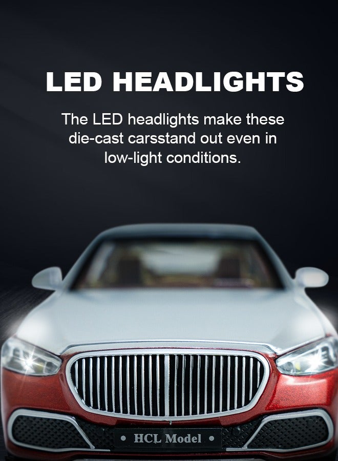 Baybee Diecast Metal 1:22 Mercedes-Benz Zinc Alloy Metal Die-cast Car Pullback Toy car with Openable Doors & Light Music Birthday Gifts for 3+ Years old Boys Kids - Image 3