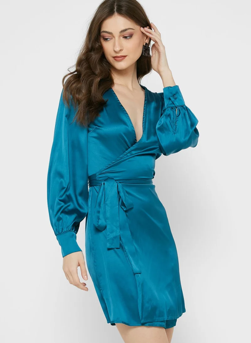 Ginger Wrap Mini Dress