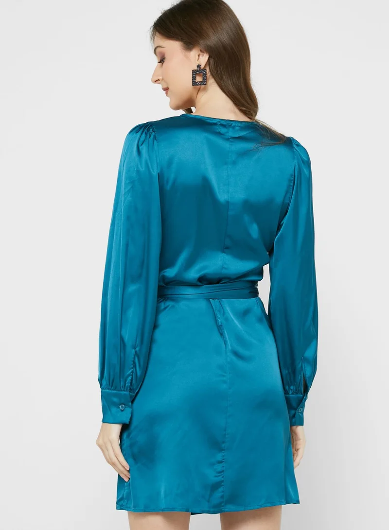 Ginger Wrap Mini Dress