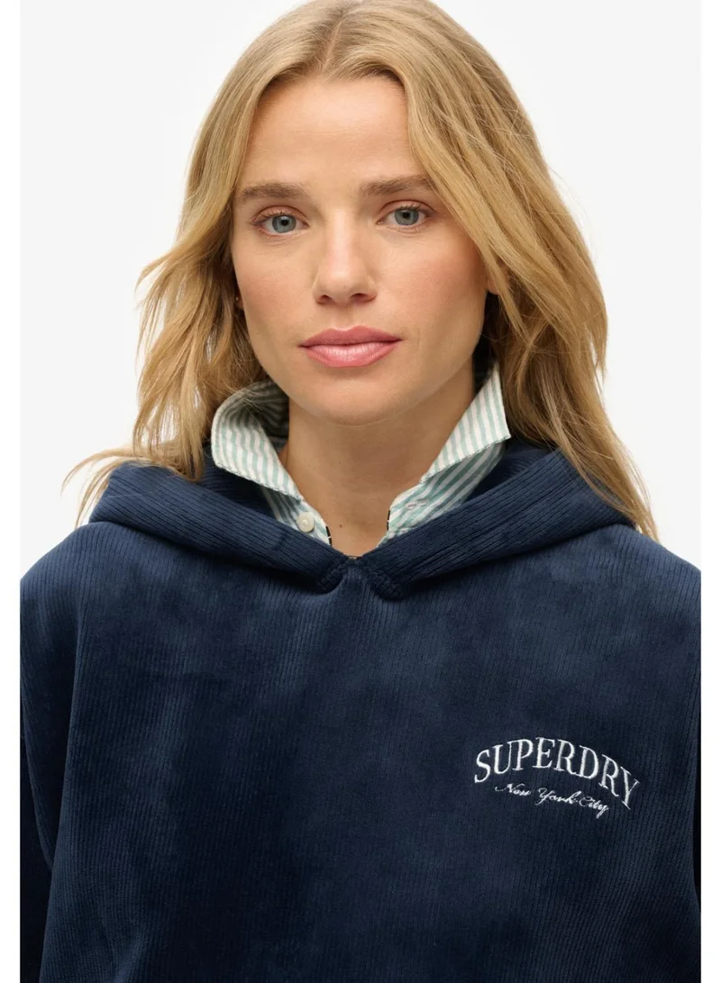 Superdry Country Club Velour Relaxed Hoodie