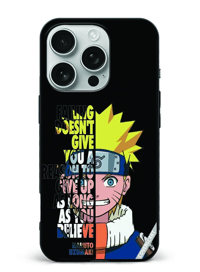COVERSCART Protective Case Cover For Apple iPhone 16 Pro Naruto Design Black
