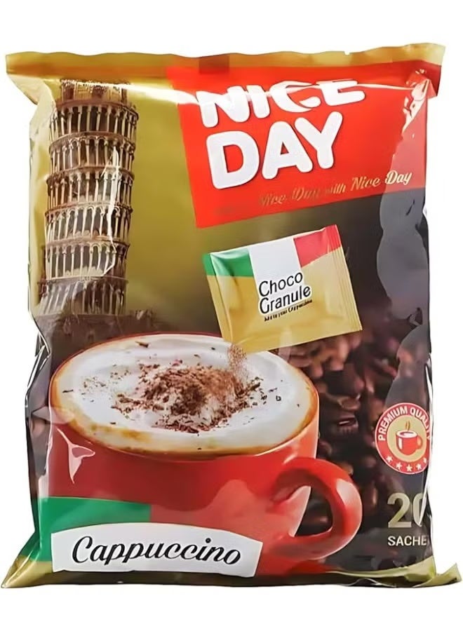 Nice Day Cappuccino Coffee, 20 Sachets x 25 gr - Image 1