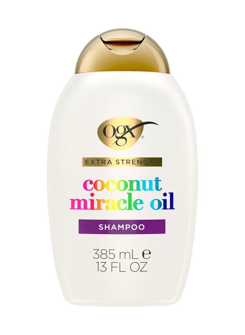 OGX Extra Strength Damage Remedy + Coconut Miracle Oil Shampoo for Dry, Frizzy or Coarse Hair, Hydrating & Flyaway Taming Shampoo, Paraben-Free, Sulfate-Free Surfactants, 13 fl oz - Image 1