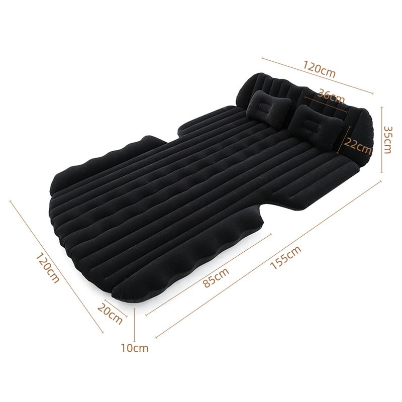 Inflatable Car Mattress: 260 KG Load Capacity, 6-Chamber Design, Fast Inflation/Deflation Portable Travel Bed - Soft Flocking Top, Extra Thick Oxford Bottom Camping Gear for SUV Backseat, Outdoor Camp - Image 4